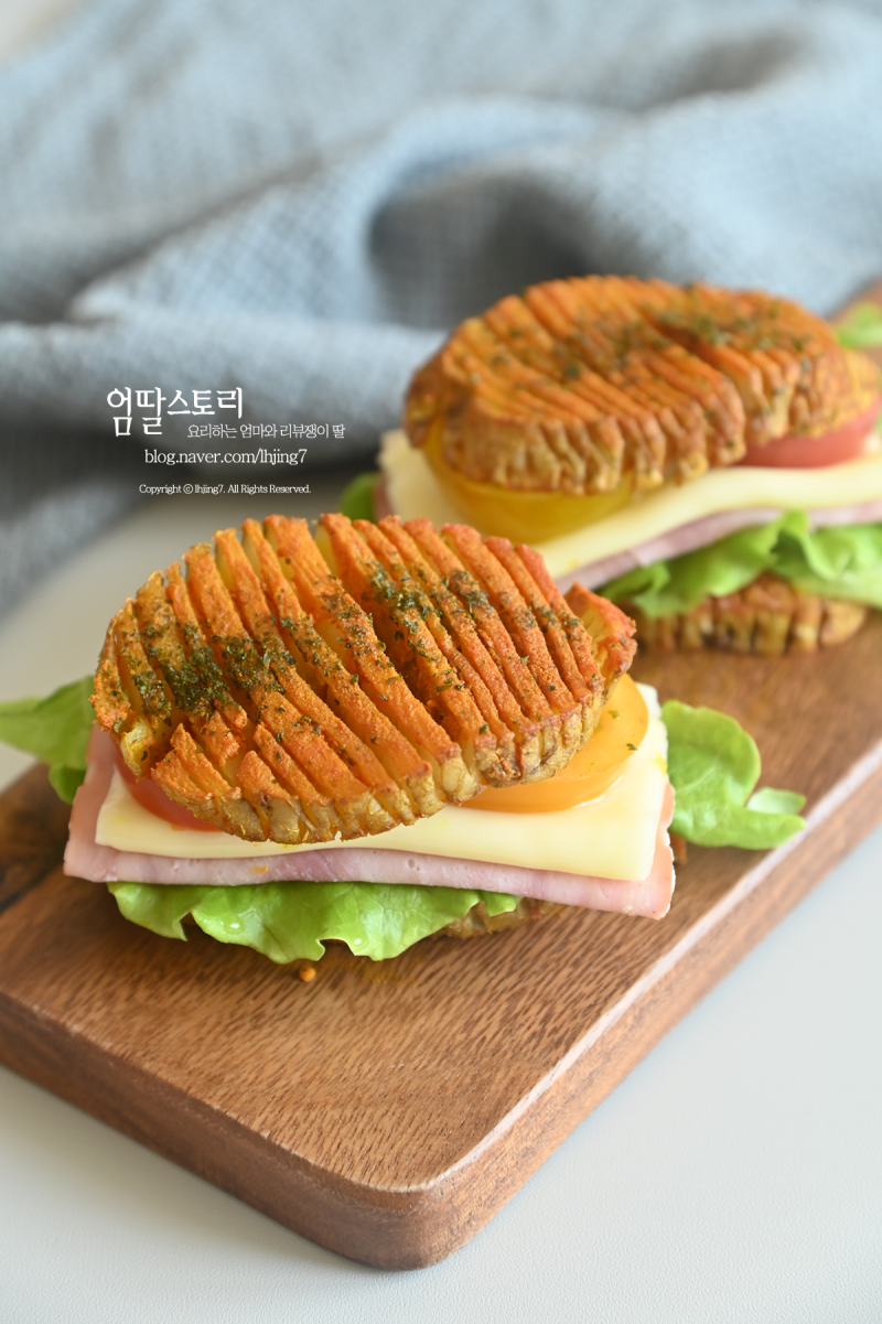 간단한 저녁 메뉴 든든한 감드위치 만들기, 틱톡 요리 레시피 : 네이버 블로그