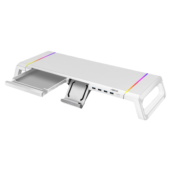 선호도 좋은 앱코 사이드 폴딩 RGB 데스크 오거나이저 USB 3.0 모니터 받침대 MES100, 화이트, 1개 추천해요 선호도 좋은 앱코 사이드 폴딩 RGB 데스크 오거나이저 USB 3.0 모니터 받침대 MES100, 화이트, 1개 추천해요