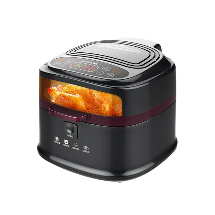 인기있는 튀김기 KZ-D8000B에어프라이어 전기프라이어 튀김냄비 가정용 무유연 감자 치킨 대용량, 블랙 좋아요