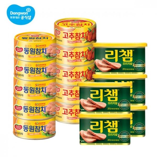 핵가성비 좋은 동원 라이트 고추 콘 참치 85g 5캔+리챔200g 5캔, 선택/01.라이트참치85gx5개_리챔200gx5개 ···