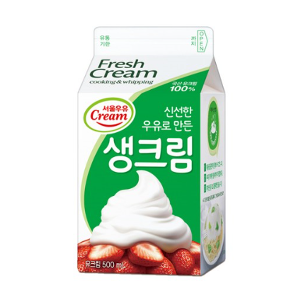 많이 팔린 서울우유 신선한 우유로 만든 생크림 500ml, 1개 추천해요