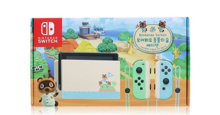  닌텐도 스위치 본체 모여봐요 동물의숲 에디션 선물
