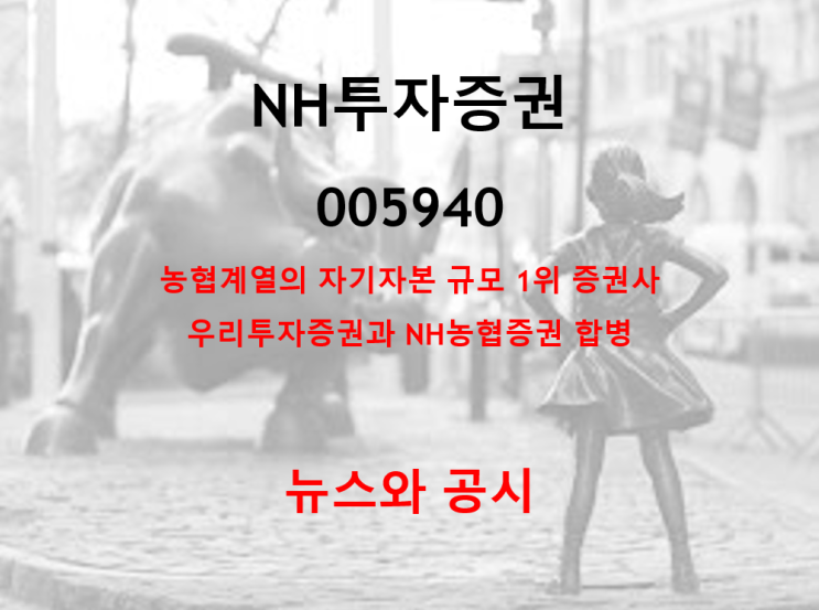 자기자본 규모 1위 증권사 NH투자증권 뉴스와 공시 (feat. 700원 현금배당)
