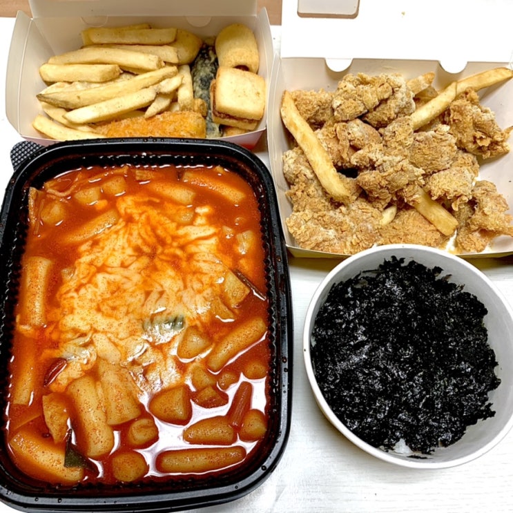  네고왕 걸작떡볶이 / 엄청난 가성비 국물떡닭세트, 감바스떡볶이 / 솔직리뷰