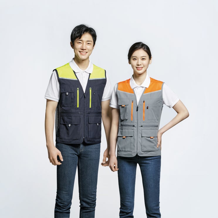  단체 조끼 남녀공용 망사 안전 야광 수납 작업조끼 (단체망사조끼 배색조끼 통풍조끼 형광조끼 야간조끼 안전조끼 단체유니폼 작업조끼 다용도조끼 등망사조끼 작업용조끼)