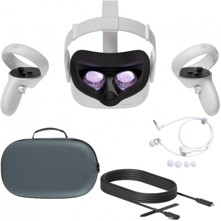 인지도 있는 2020 Oculus Quest 2 올인원 PC VR 가상현실 헤드셋 256GB 크리스마스 휴가용 패밀리 번들 휴대용 보호를 위한 MyTrix 운반, 1, 단일옵션 추