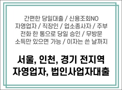 수원 동탄 안양일수 사업자 대출을 신속히 해결하다
