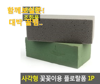  사용후기가 좋았던 신뢰가는 꽃꽃이 스펀지 목록 언박싱 시작이요. 남편도 인정하네요