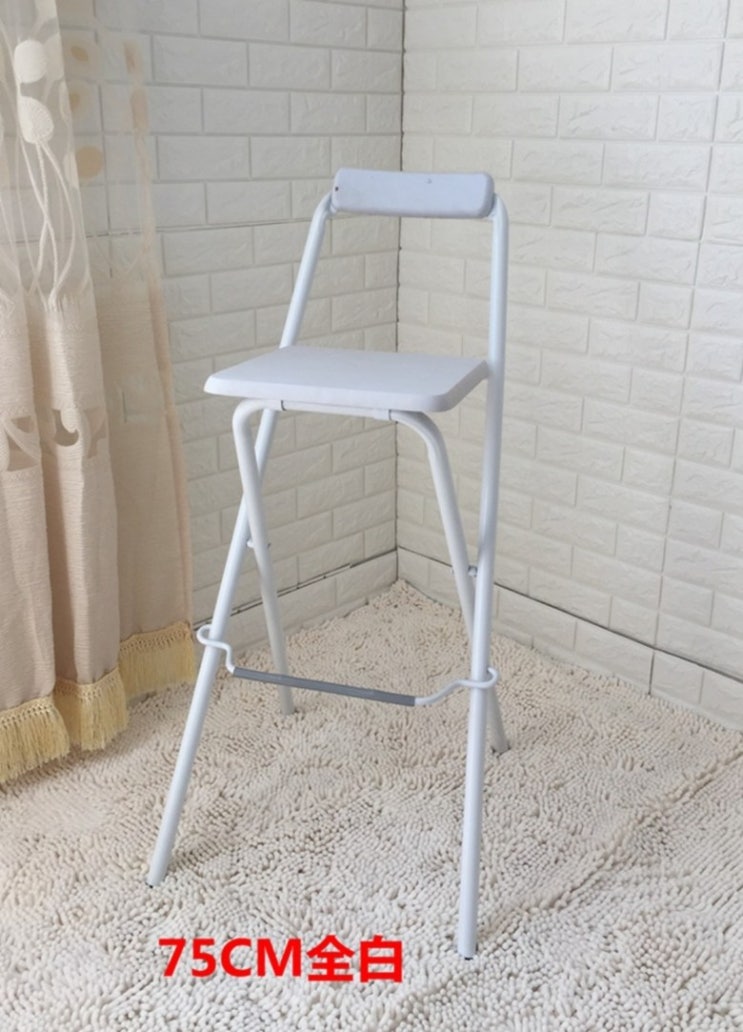 리뷰가 좋은 리얼비 쿠션 접이식 편안한 높은의자 바체어, 75CM 스퀘어 시트 보드 올 화이트 좋아요 리뷰가 좋은 리얼비 쿠션 접이식 편안한 높은의자 바체어, 75CM 스퀘어 시트 보드 올 화이트 좋아요