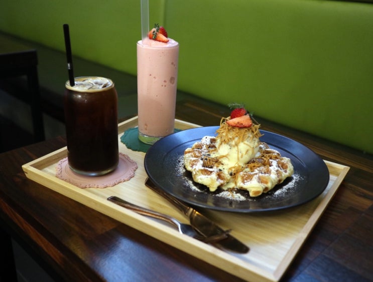  송도디저트카페 크로플 맛집 Forrset 브런치 존맛