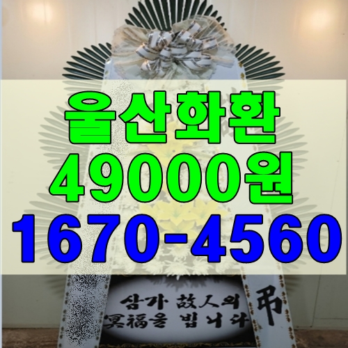  울산화환 북구 울산시티병원장례식장 3단화환 3시간 배송완료