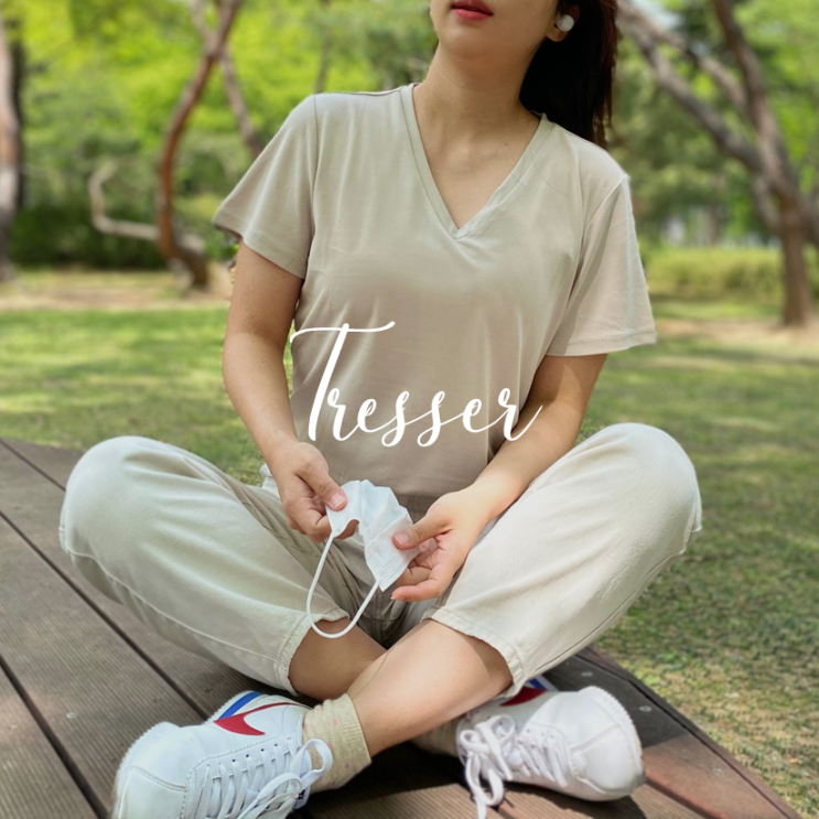  고급원단 모달티셔츠로 완성하는 데일리룩 :: 트레서아이코닉티