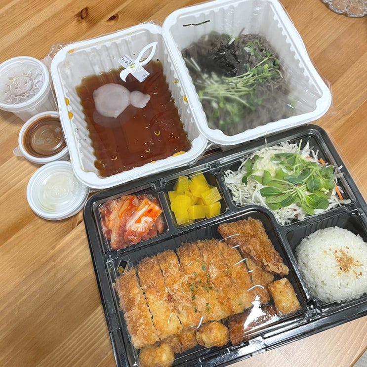 [수원 광교 맛집] 돈까스와 메밀소바도 맛있는 가성비 맛집, 국수나무 광교법조타운점(쿠팡이츠 배달후기)