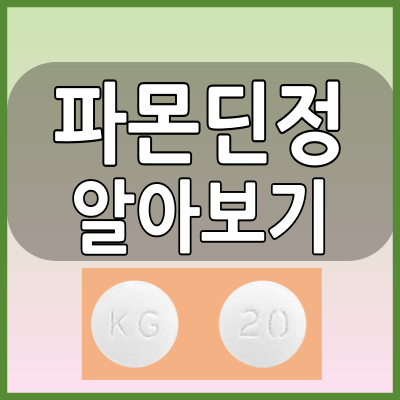  파몬딘정 위산분비 조절을 통한 속쓰림약 부작용 효과 알아봅시다
