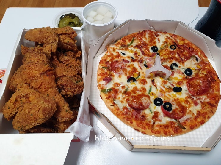  중곡동 맛집 피자마우스 중곡동치킨 피자 세트 가성비 최고