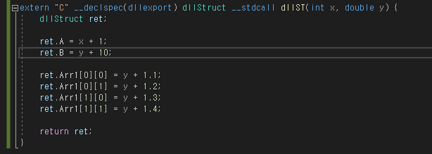  VBA 에서 dll로 구조체 & Dynamic Array 전달?