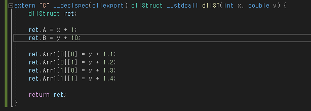 VBA 에서 dll로 구조체 & Dynamic Array 전달?