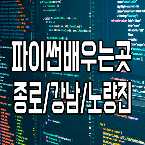  파이썬배우는곳 : 학원 선택? 종로/강남/노량진 실습교육