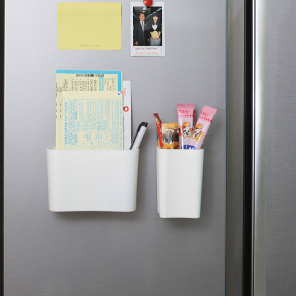 인지도 있는 리빙스토리 1+1 자석부착 냉장고 포켓 미니 수납함, 마그네틱 포켓 좋아요