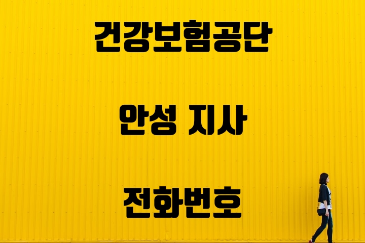 안성 건강보험지사 전화번호
