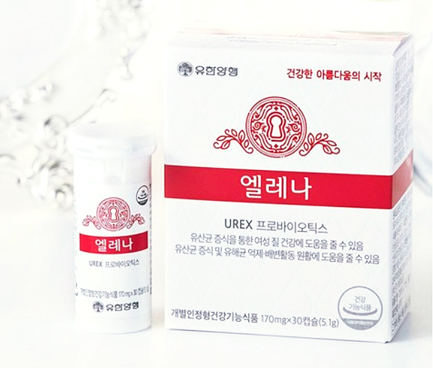  유한양행/"엘레나" 여성 질 유산균 UREX 프로바이오틱스(소이현 유산균)효능,복용법,추천