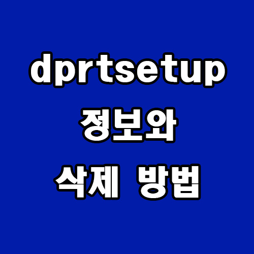 dprtsetup 정보와 삭제 방법