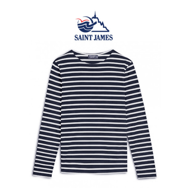  인기 급상승인 [세인트제임스] 밍콰이어 모던 긴팔티 마린에크루 (네이비+아이보리) SAINT JAMES 좋아요
