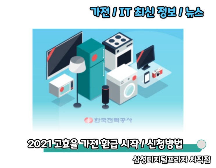  21년 한전 고효율 가전제품 구매비용 환급 시작/신청방법은?