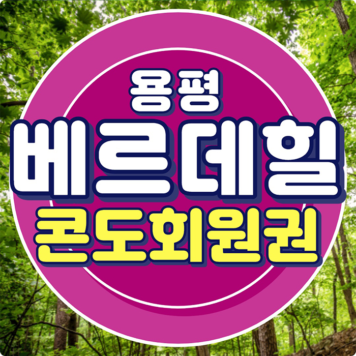  용평베르데힐 콘도회원권 프라이빗한 강원도숙소로 어떠세요?