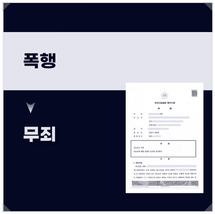  (형사) 폭행 무죄, 1% 확률 뒤집은 성공사례
