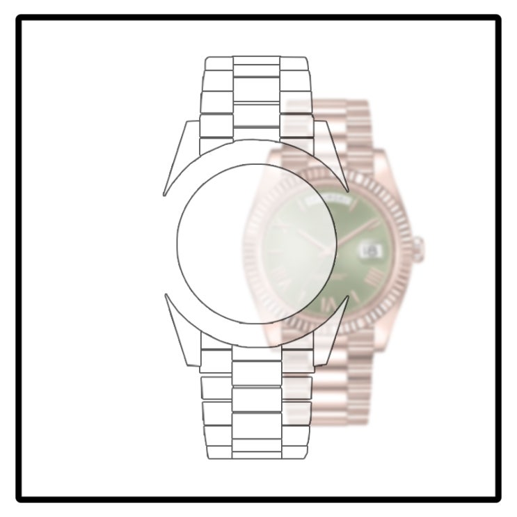 선호도 좋은 롤렉스 데이데이트 로즈골드 올리브그린 228235 시계보호필름 필름왕 ···