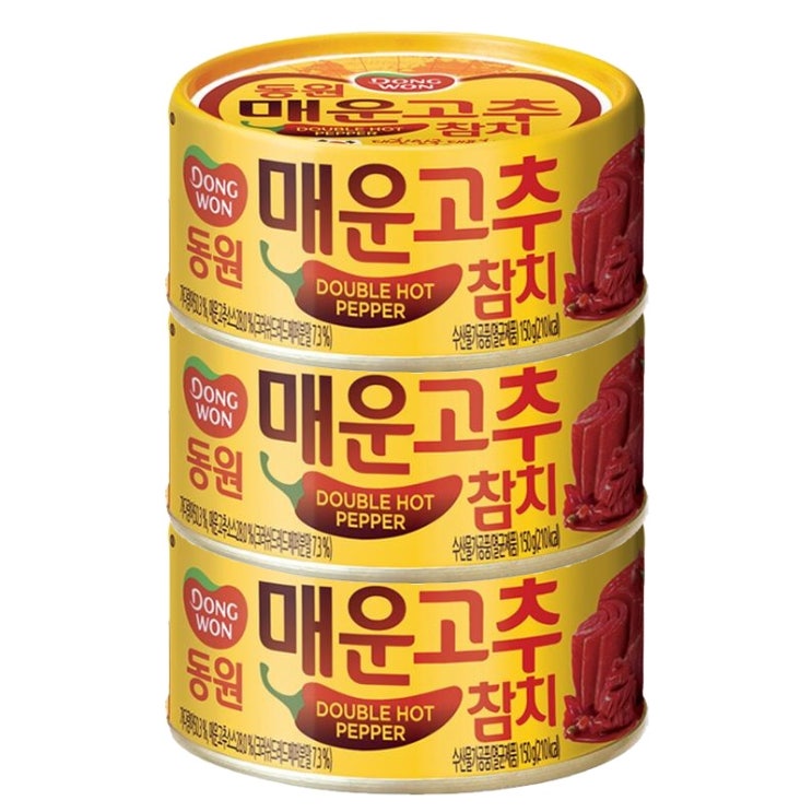 인기있는 동원 매운고추참치 통조림, 150g, 3개 ···