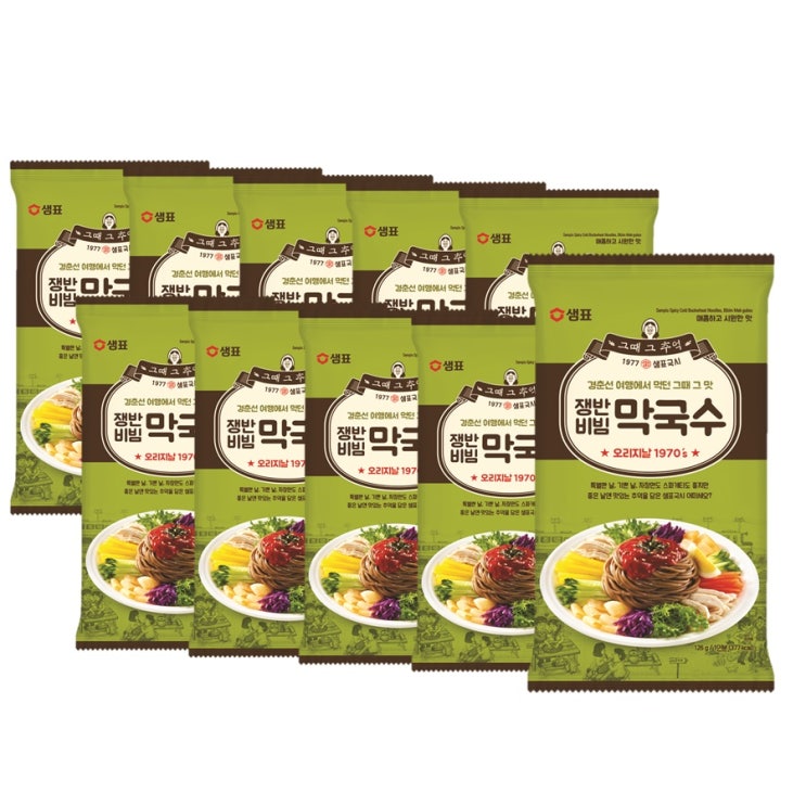 가성비 뛰어난 샘표 쟁반비빔 막국수, 126g, 10개입 ··· 가성비 뛰어난 샘표 쟁반비빔 막국수, 126g, 10개입 ···