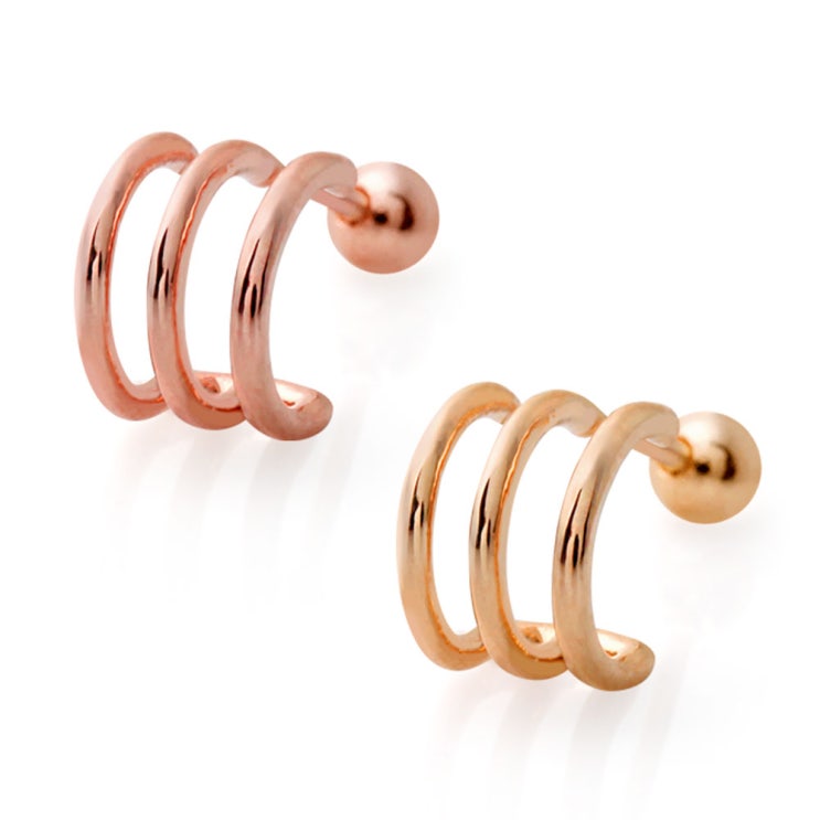 많이 찾는 미니아트 14K GOLD-PIN 로즈골드 피어싱 쓰리링 2종 택1 (한쪽판매) 좋아요 많이 찾는 미니아트 14K GOLD-PIN 로즈골드 피어싱 쓰리링 2종 택1 (한쪽판매) 좋아요