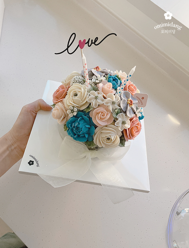 영등포 앙금플라워떡케이크 주문 : 결혼기념일선물 플라워케이크