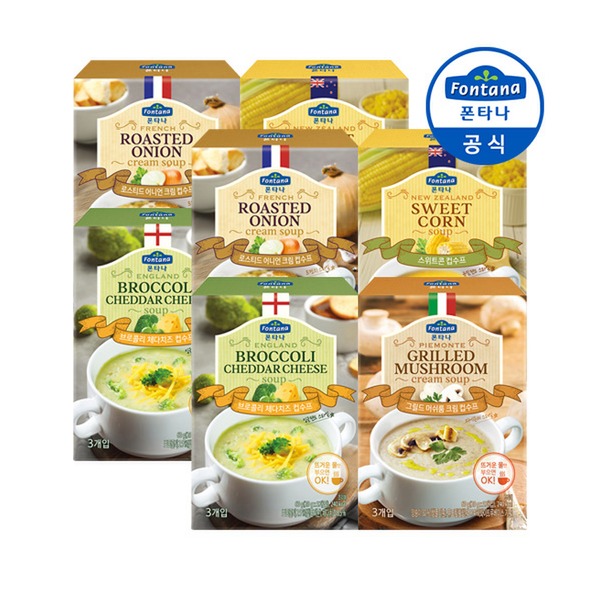 리뷰가 좋은 폰타나 즉석 지함수프 60g(20gx3) 8각 맛별 2각구성 총 24봉, 01.스위트콘2+체다치즈2+머쉬룸2+어니언2 ··· 리뷰가 좋은 폰타나 즉석 지함수프 60g(20gx3) 8각 맛별 2각구성 총 24봉, 01.스위트콘2+체다치즈2+머쉬룸2+어니언2 ···