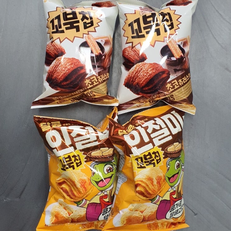 후기가 정말 좋은 담팔담사 오리온 꼬북칩 초코츄러스맛 80g 2봉+인절미맛 80g 2봉지 추천합니다