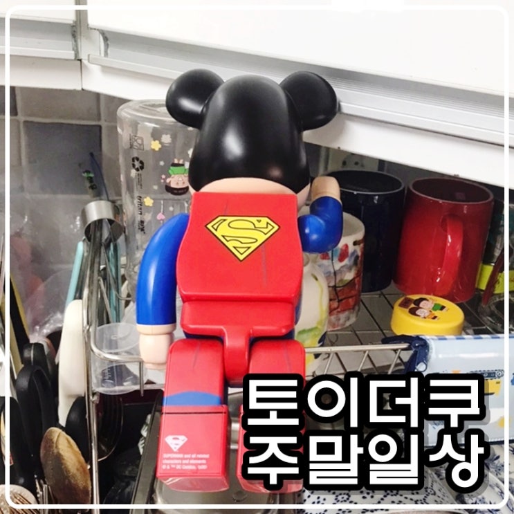 토이콜렉터 손대니의 주말일상 - 설거지, 빨래, 밥하기 그리고 당근과 슈퍼맨베어브릭 토이콜렉터 손대니의 주말일상 - 설거지, 빨래, 밥하기 그리고 당근과 슈퍼맨베어브릭