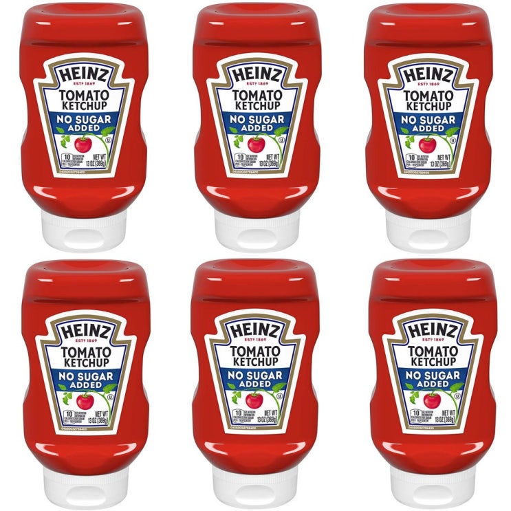 잘나가는 하인즈 헤인즈 노슈가 무설탕 케찹 13oz(369g) 6팩 Heinz Tomato Ketchup No Sugar Added, 1개 좋아요 잘나가는 하인즈 헤인즈 노슈가 무설탕 케찹 13oz(369g) 6팩 Heinz Tomato Ketchup No Sugar Added, 1개 좋아요