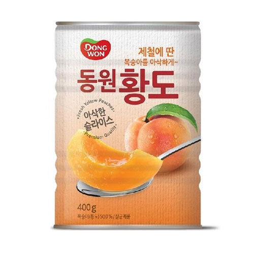 가성비 좋은 동원 황도 슬라이스 복숭아 통조림, 400g, 10캔 ···