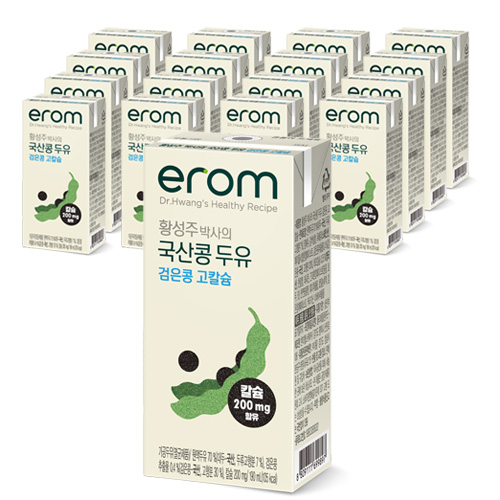 핵가성비 좋은 이롬 황성주 국산콩 검은콩 고칼슘 두유, 190ml, 16개 좋아요