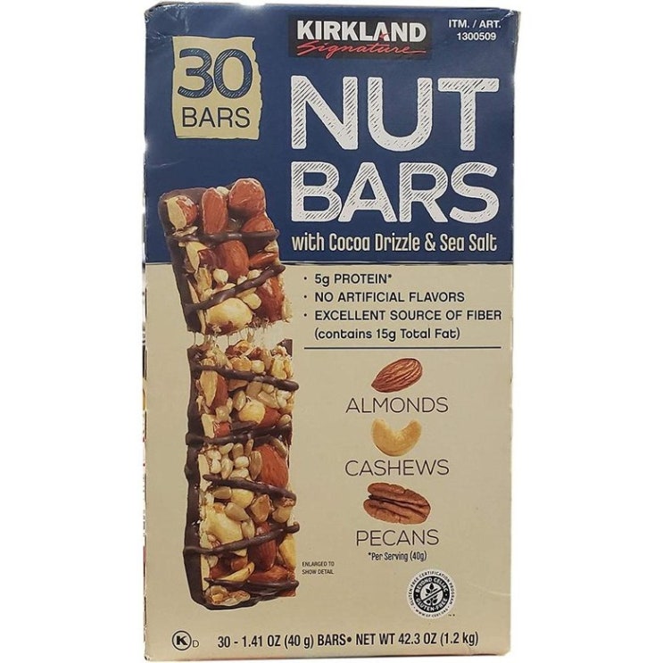 후기가 좋은 미국직구 Cookies KIRKLAND SIGNATURE 너트 바 30 개 (2.64 Lbs) 42.3 Oz (096619215607), 수량, 상세참조 좋아요 후기가 좋은 미국직구 Cookies KIRKLAND SIGNATURE 너트 바 30 개 (2.64 Lbs) 42.3 Oz (096619215607), 수량, 상세참조 좋아요