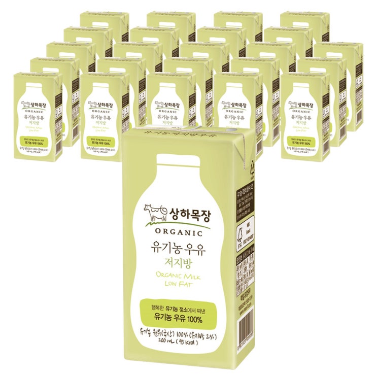 최근 많이 팔린 상하목장 유기농 저지방 멸균우유, 200ml, 24개입 좋아요 최근 많이 팔린 상하목장 유기농 저지방 멸균우유, 200ml, 24개입 좋아요