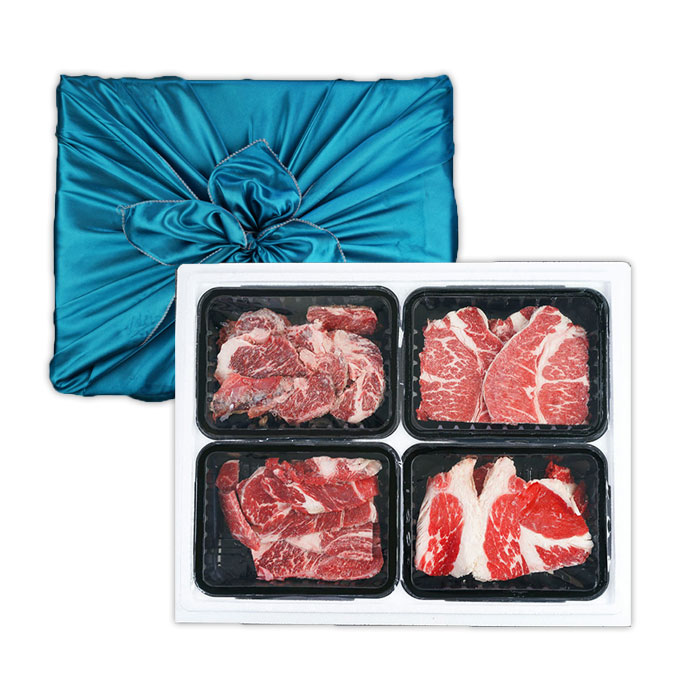 잘팔리는 미국산 초이스 등급 (등심400g+살치400g+토시400g+차돌박이400g) 총 1.6kg / 소고기선물세트 / 명절선물세트, 02_등심+살치살+토시살선물보자기포장 좋 잘팔리는 미국산 초이스 등급 (등심400g+살치400g+토시400g+차돌박이400g) 총 1.6kg / 소고기선물세트 / 명절선물세트, 02_등심+살치살+토시살선물보자기포장 좋