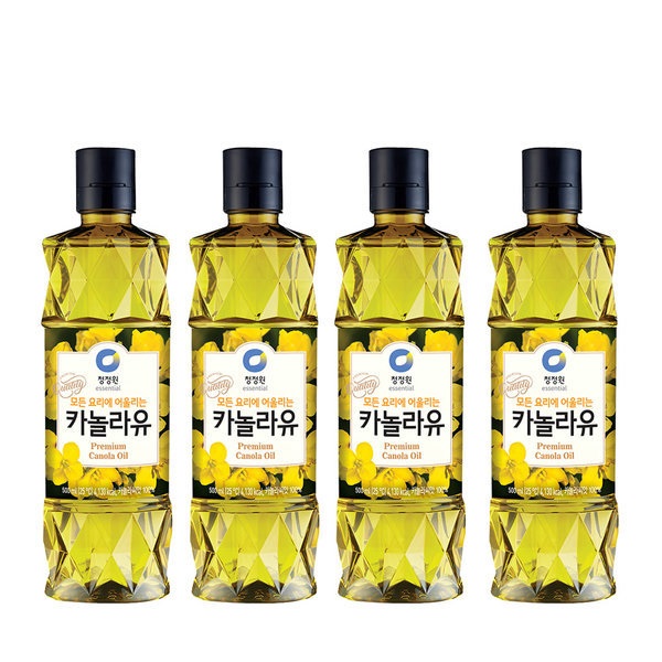 의외로 인기있는 청정원 카놀라유 500ml x 4개, 개 ···