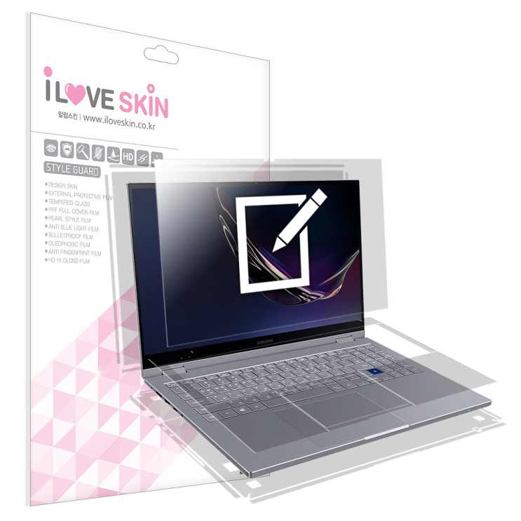 최근 인기있는 알럽스킨 갤럭시북 플렉스 알파 15인치 종이질감 액정+외부 보호필름 2매 NT750QCJ NT750QCR 노트북, 1개 ···