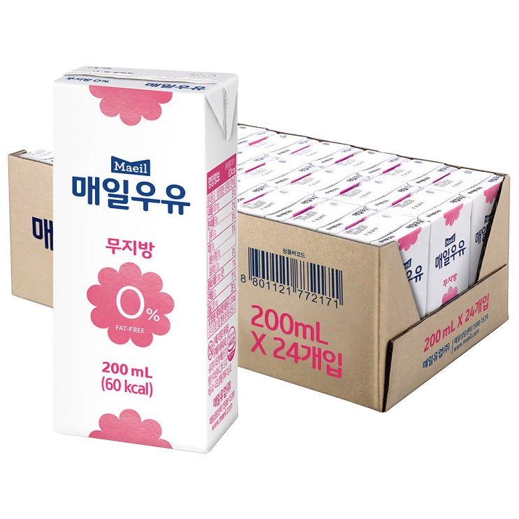 핵가성비 좋은 매일유업 무지방 0% 멸균 우유, 200ml, 24개 좋아요 핵가성비 좋은 매일유업 무지방 0% 멸균 우유, 200ml, 24개 좋아요