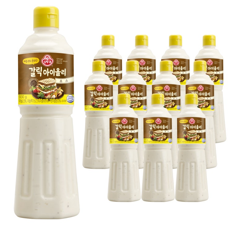 선호도 좋은 오뚜기 갈릭 아이올리 소스, 930g, 12개 좋아요 선호도 좋은 오뚜기 갈릭 아이올리 소스, 930g, 12개 좋아요