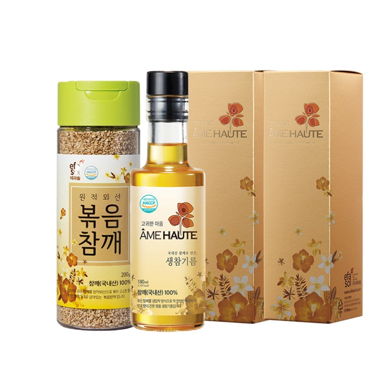 인기 많은 에파솔 생 참기름 180ml + 원적외선 볶음참깨 200g, 1세트 좋아요