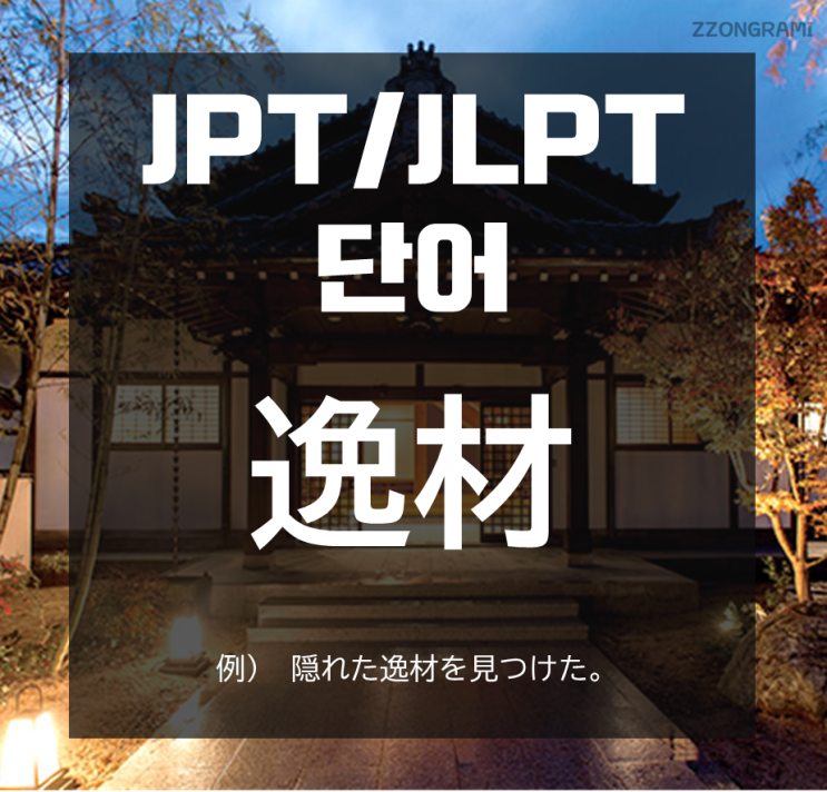  [일본어 공부] JPT/JLPT 단어 : 「逸材」